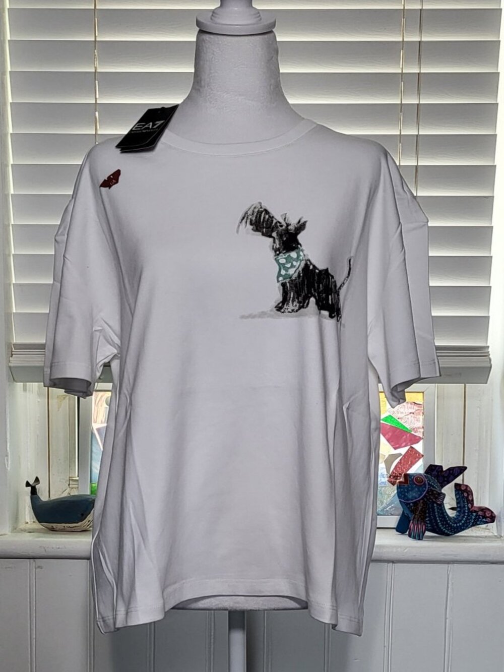 🐾 NWT Emporio Armani "We Love Dogs" Graphic Jersey Tee 🐾